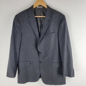 Hickey Freeman Milburn II Blazer Pinstripe Wool Gray Lined Size 42R